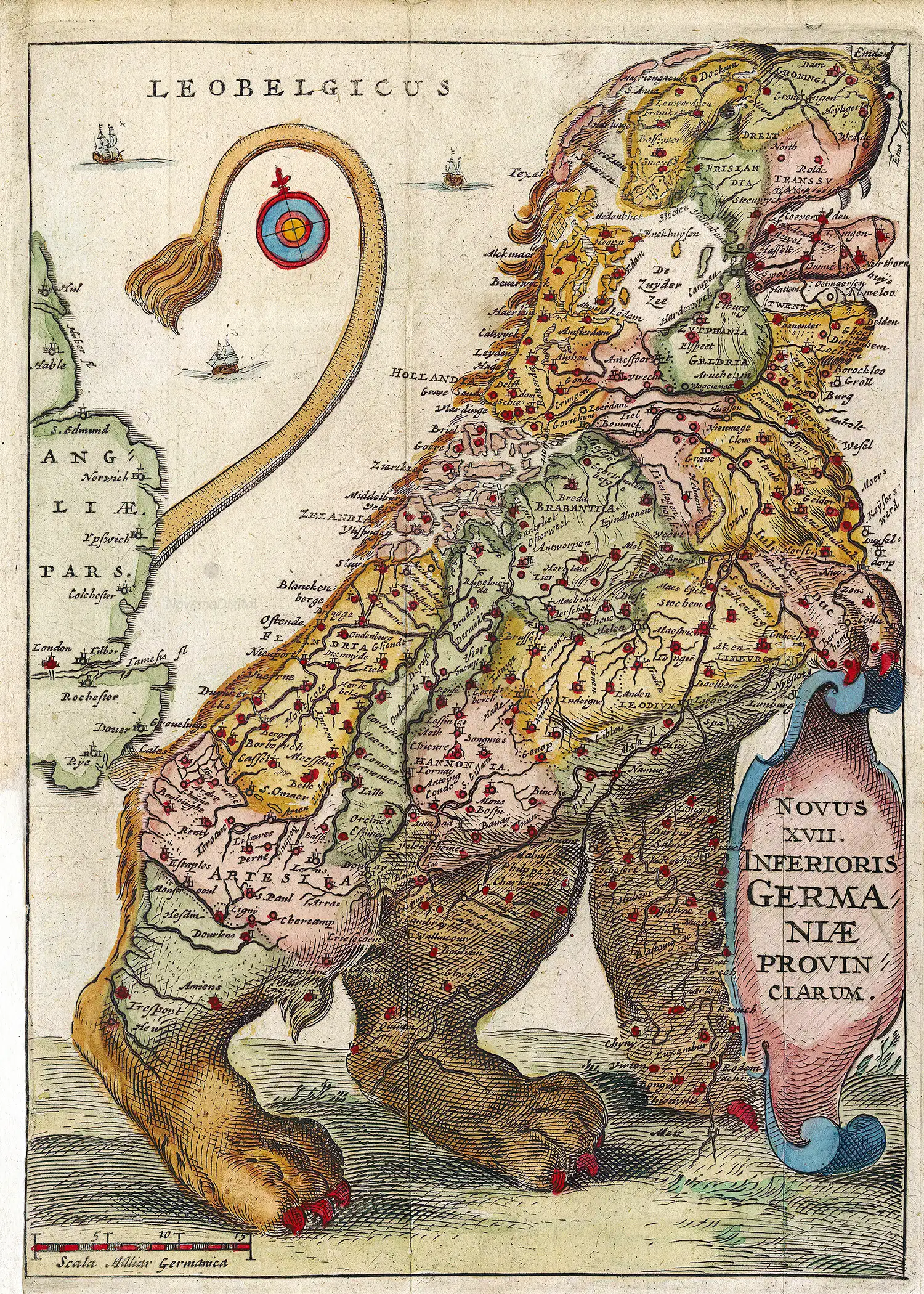 Famiano Strada - Leo Belgicus (1648)