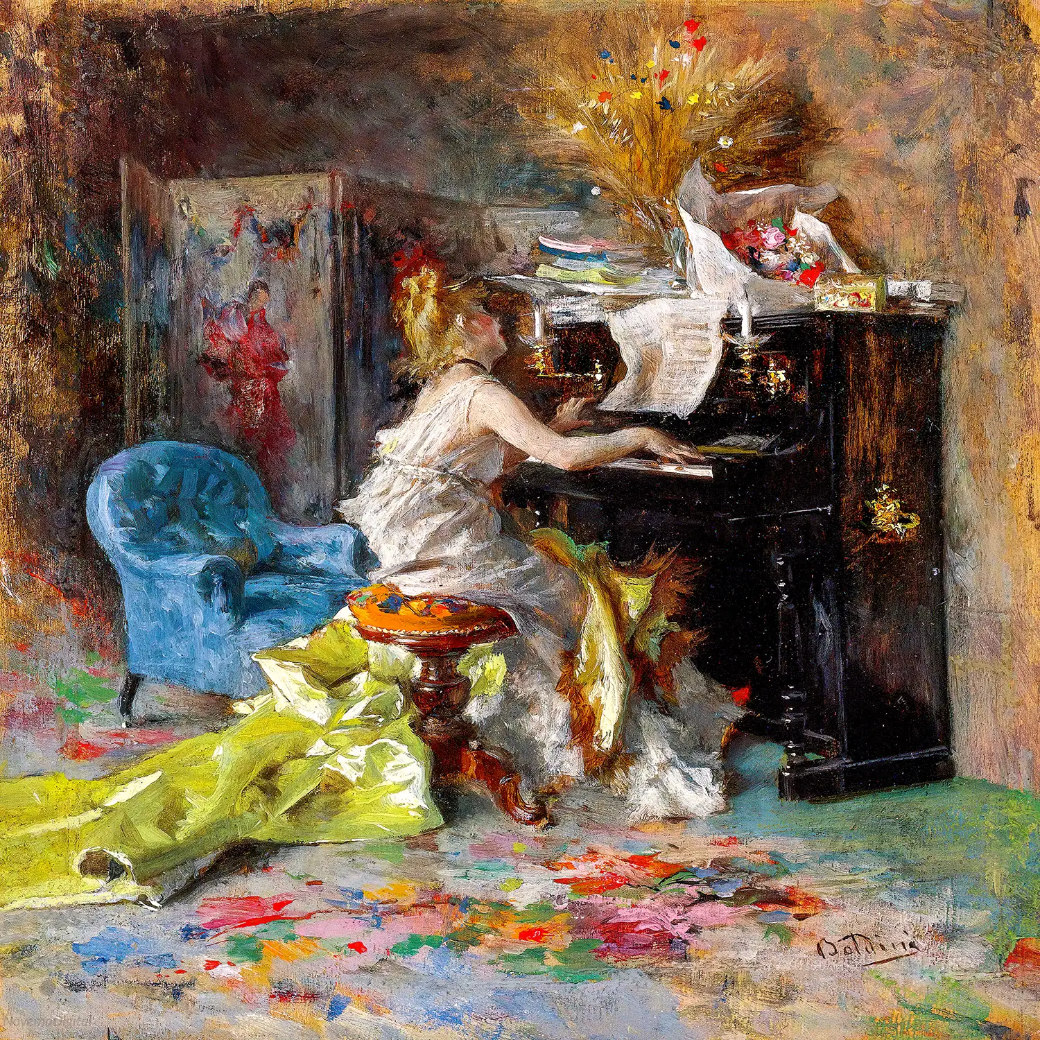 Giovanni Boldini - Signora Al Pianoforte (1842-1931)