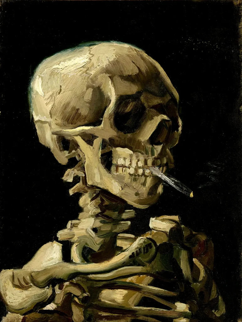 Vincent van Gogh - Head Of A Skeleton With A Burning Cigarette (1886)