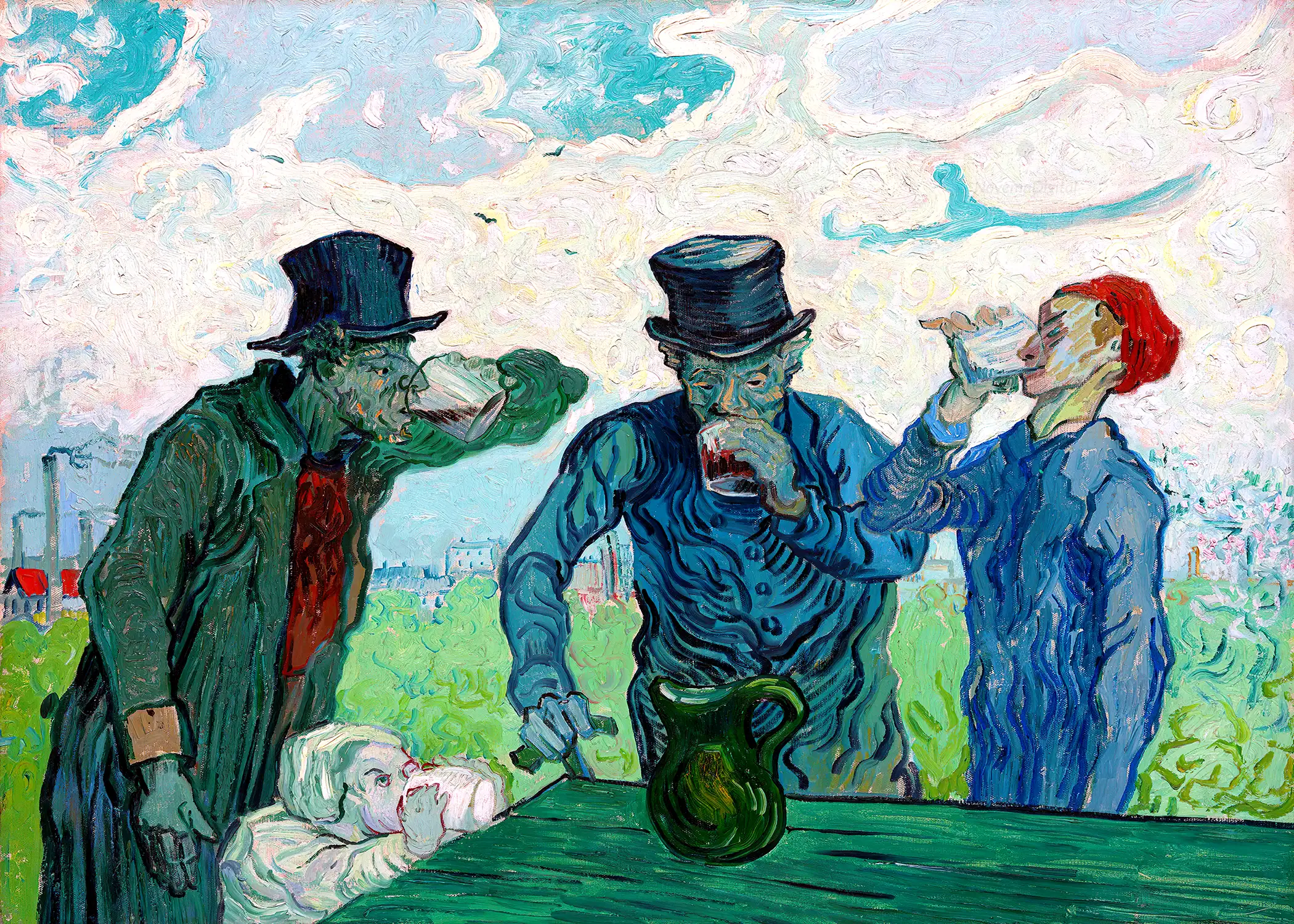 Vincent van Gogh - The Drinkers (1890)
