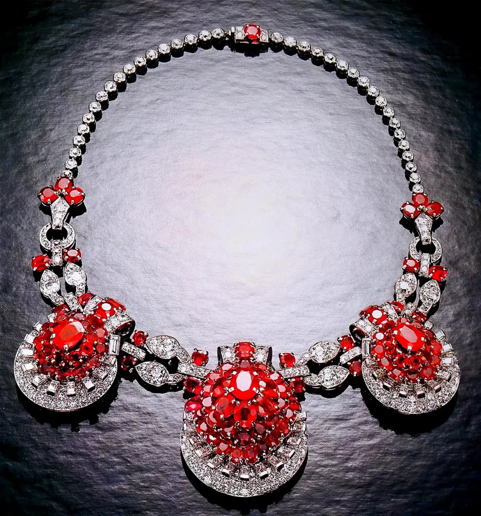 Cartier - Ruby diamond necklace