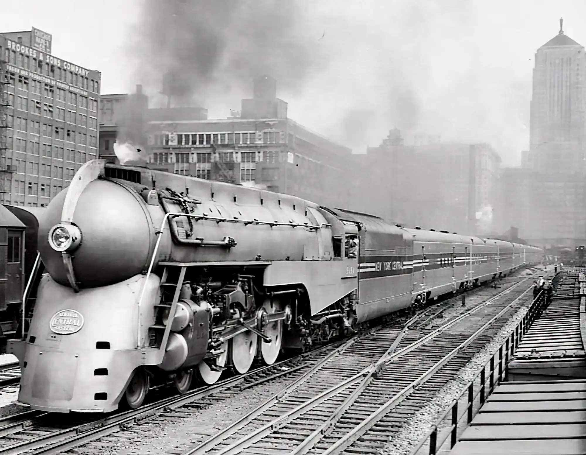 New York Central's 20th Century Limited Hudson 4-6-4 Streamlined locomotive (c.1939)