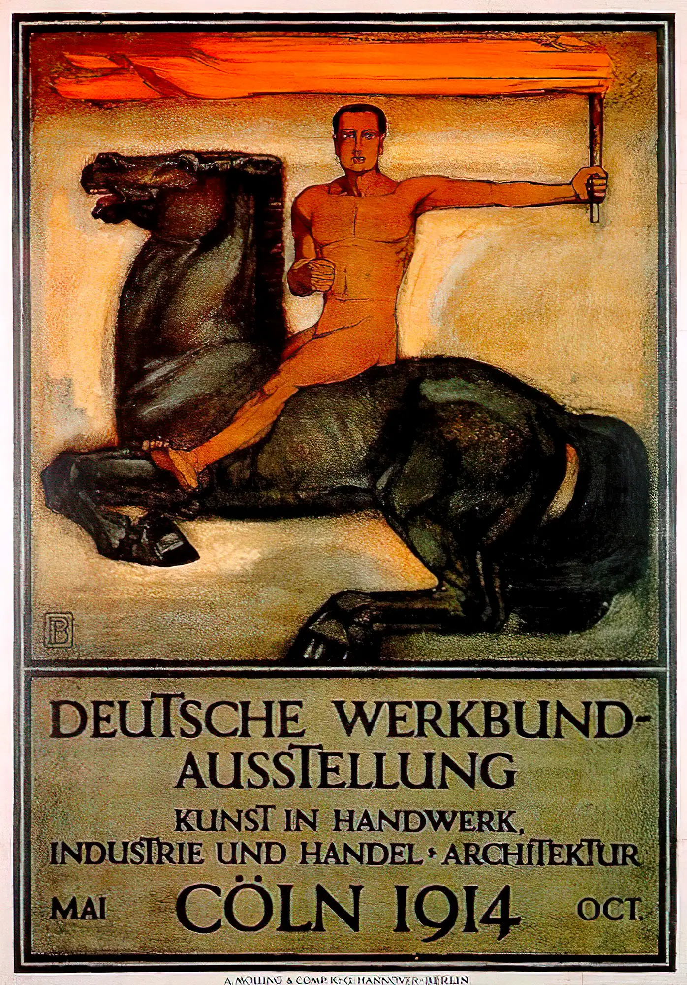 Peter Behrens - Deutscher Werkbund exhibition poster (1914)