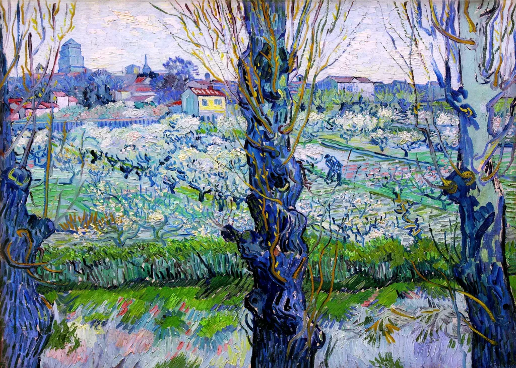 Vincent van Gogh - View of Arles, Flowering Orchards (1889)