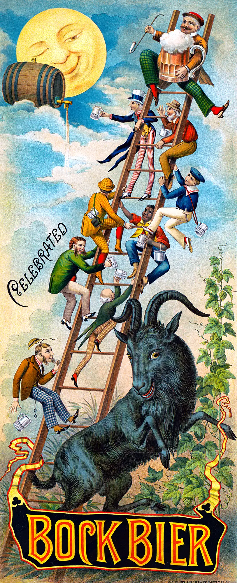 August Gast & Co. - Celebrated Bock Bier (1887)