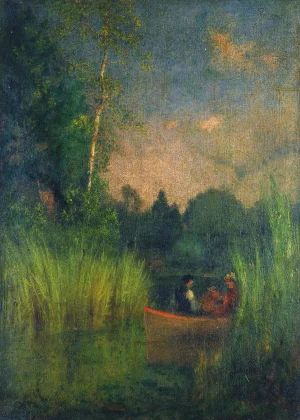George Inness - Dusk in the Rushes (Alexandria Bay) (1880)