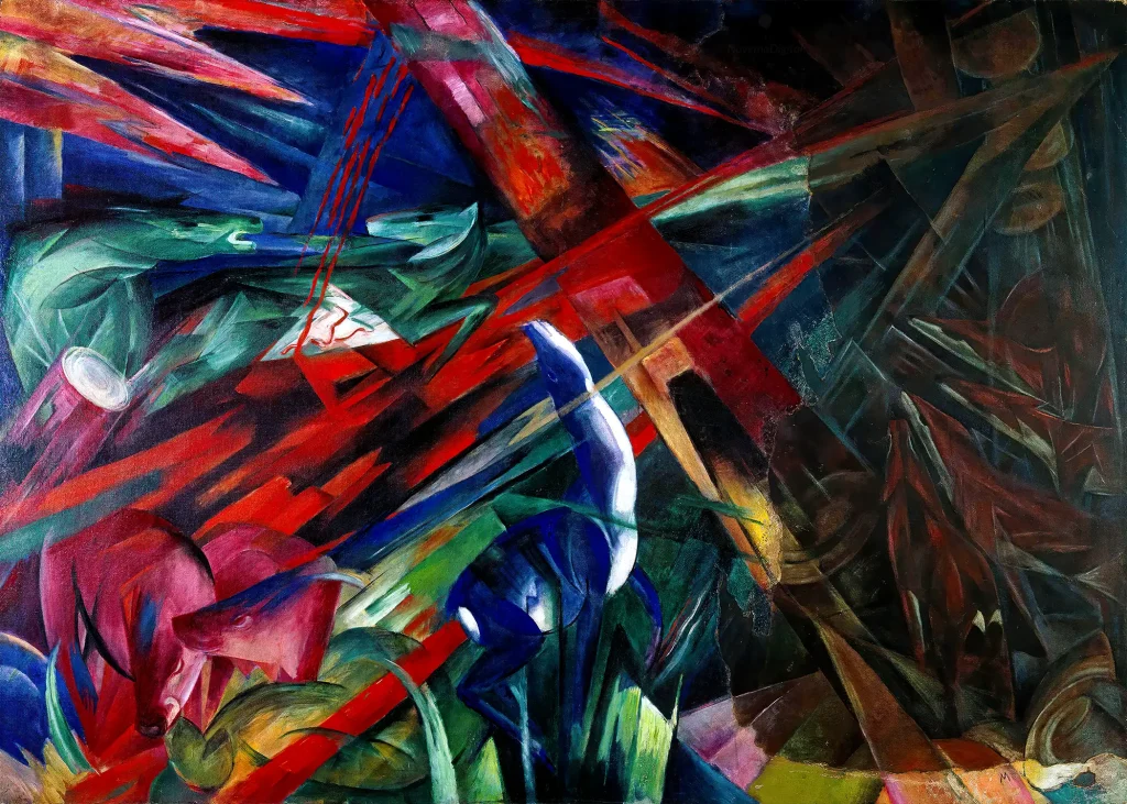 Franz Marc - Fate of the Animals (Animal Destinies) (1913)