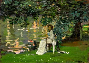 Sir John Lavery - Under The Trees, Ranelagh (1856-1941)