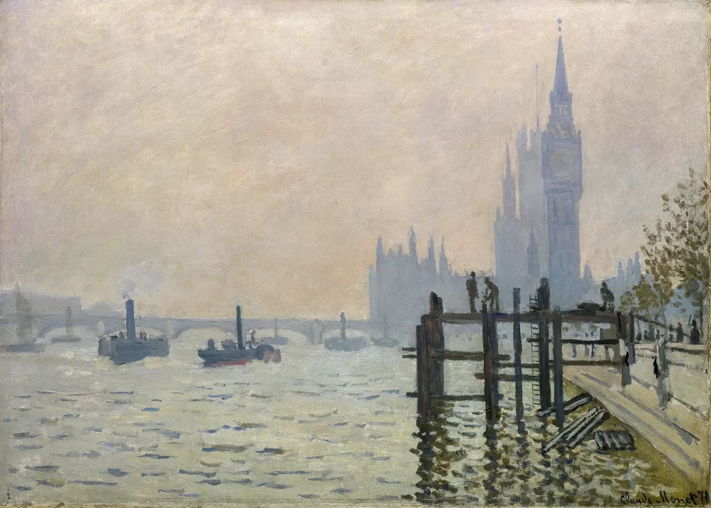Claude Monet - The Thames Below Westminster (1871)