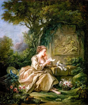 François Boucher - The Secret Message (1767)