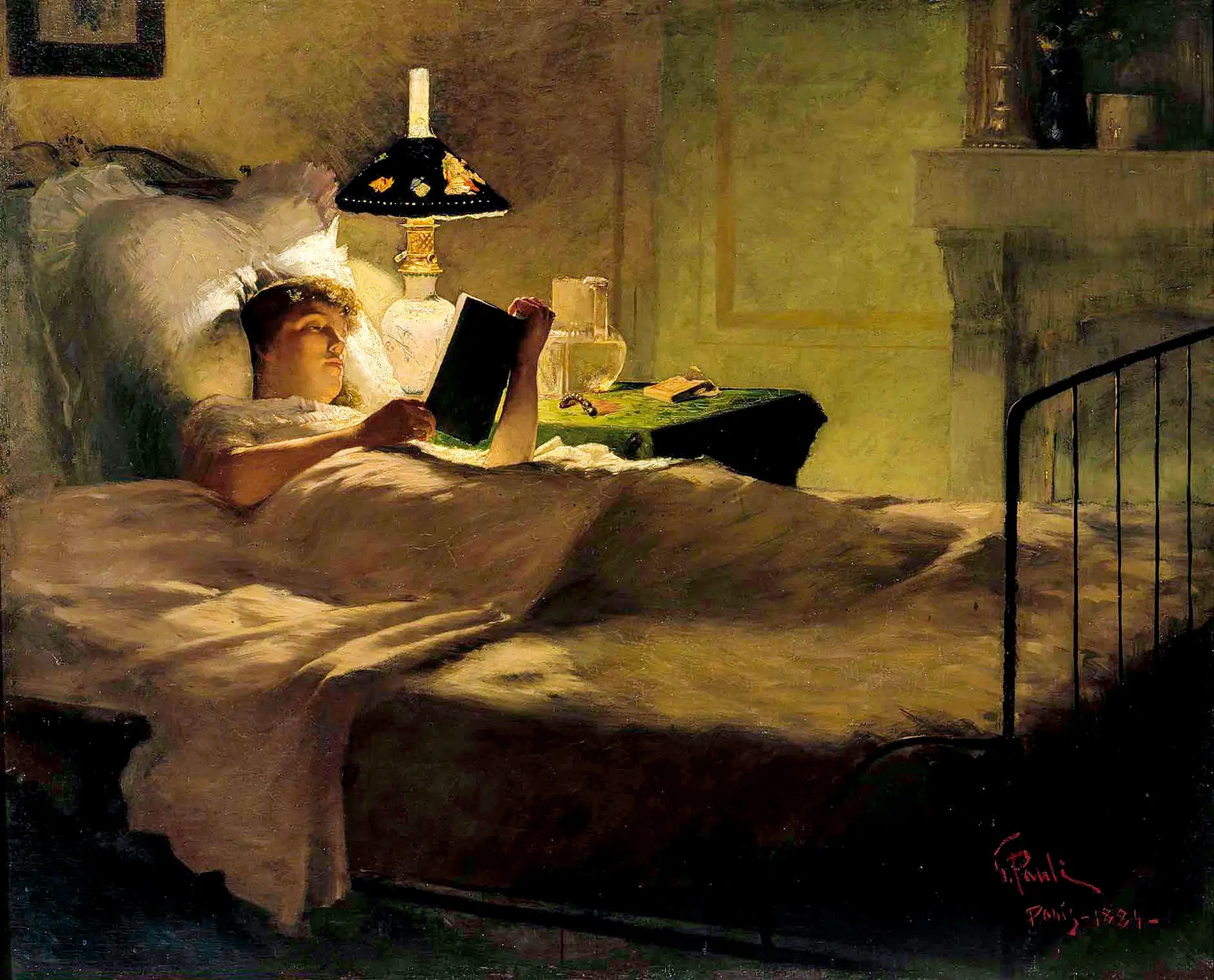 Georg Pauli - Evening Reading (1884)