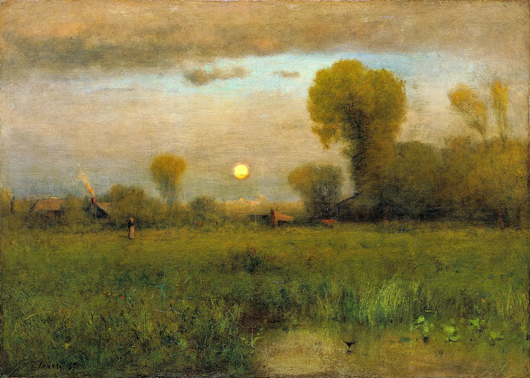 George Inness - Harvest Moon (1891)