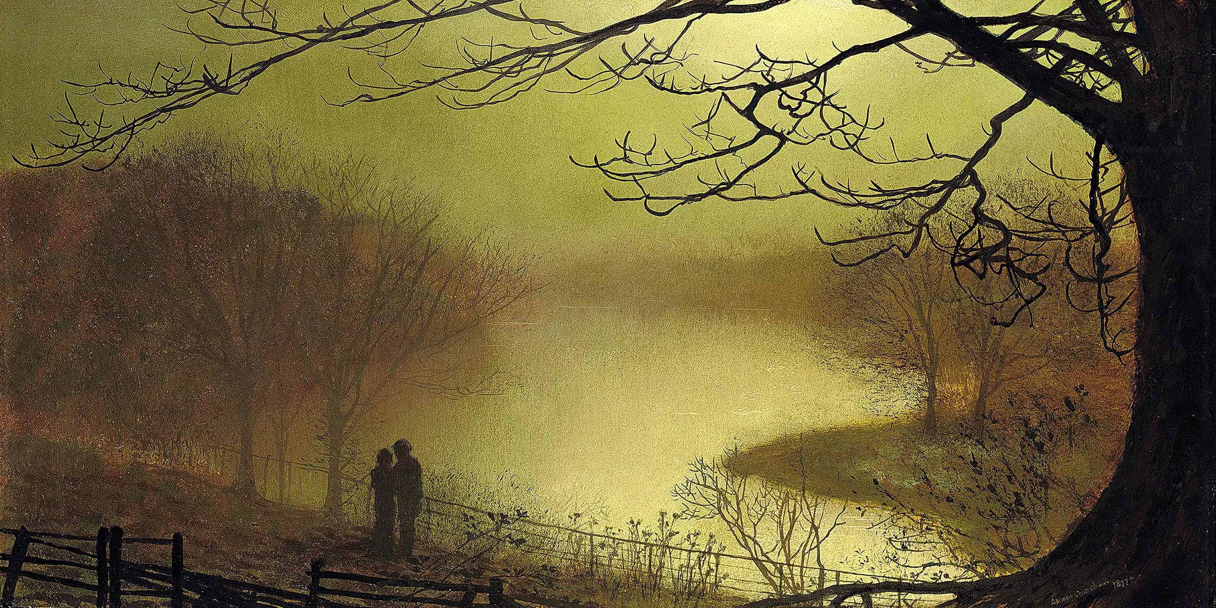 John Atkinson Grimshaw - Roundhay Lake (1877)