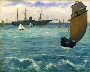 Edouard Manet - Le Kearsarge à Boulogne (1864)