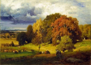 George Inness - Autumn Oaks (c.1878)