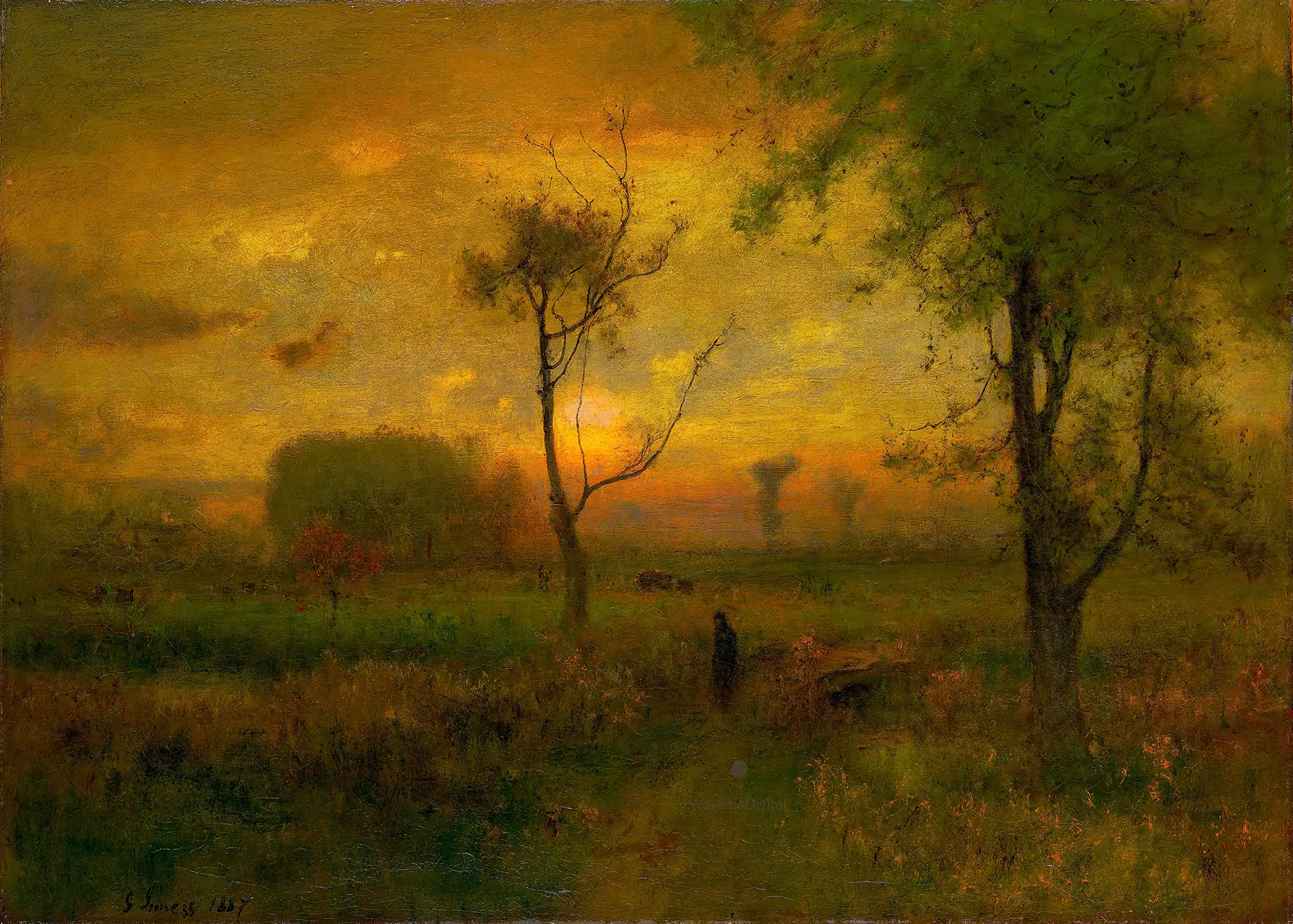 George Inness - Sunrise (1887)