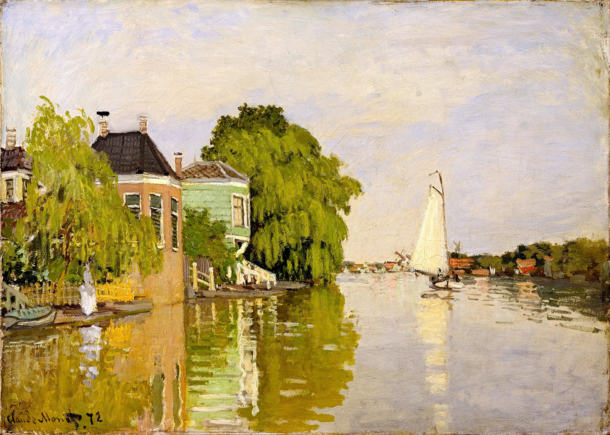 Claude Monet - Houses on the Achterzaan (1871)