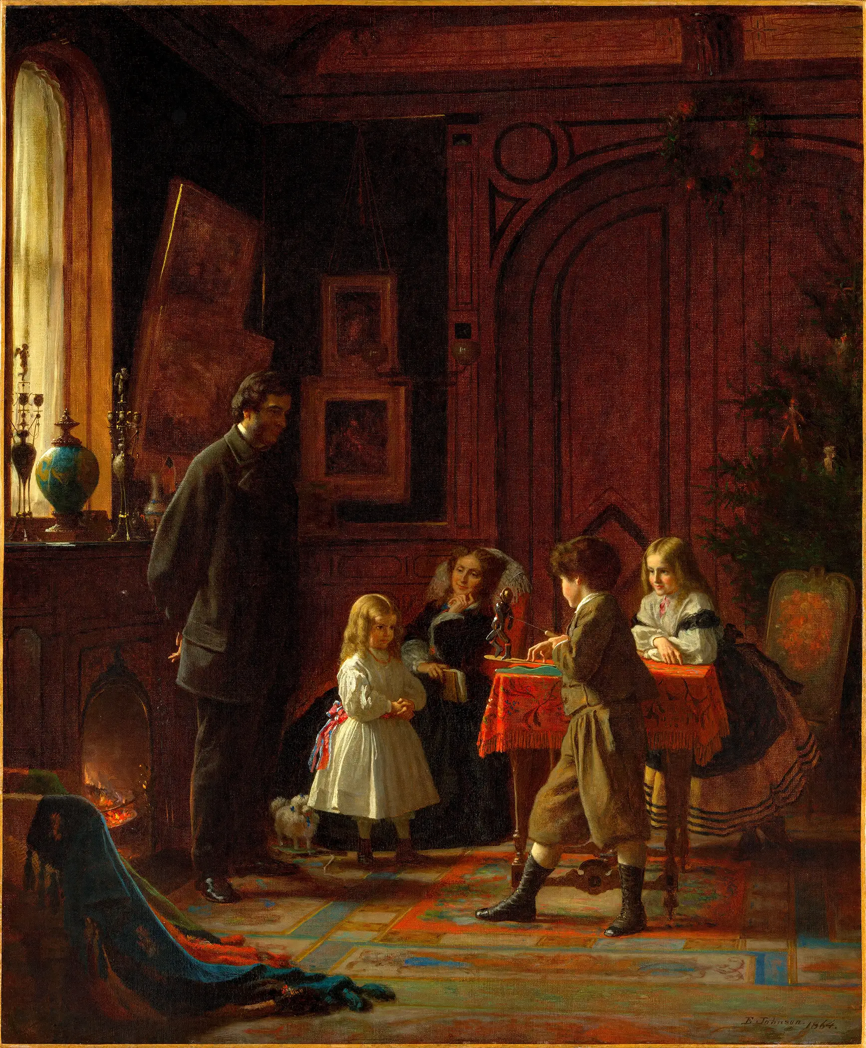 Eastman Johnson – Christmas Time, The Blodgett Family (1864)