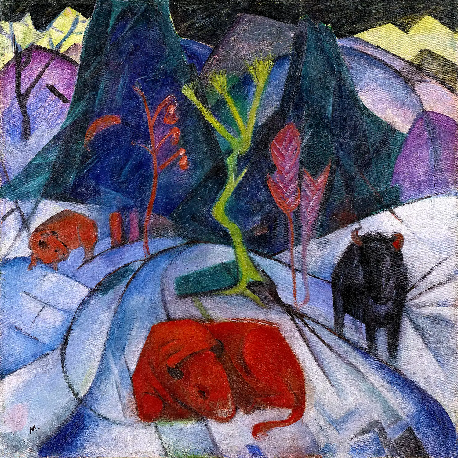 Franz Marc - Bison in Winter (1913)