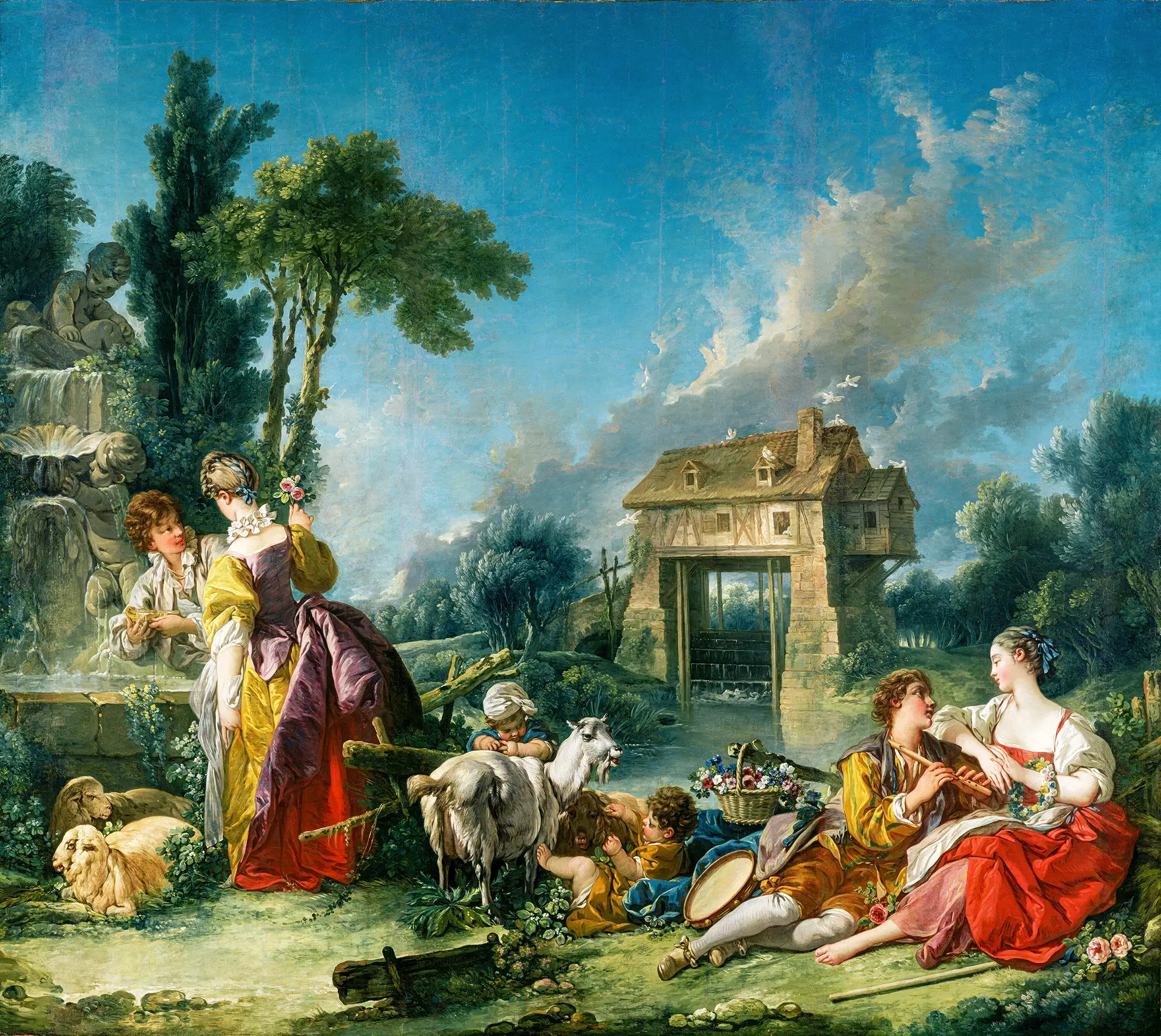 François Boucher - The Fountain of Love (1748)