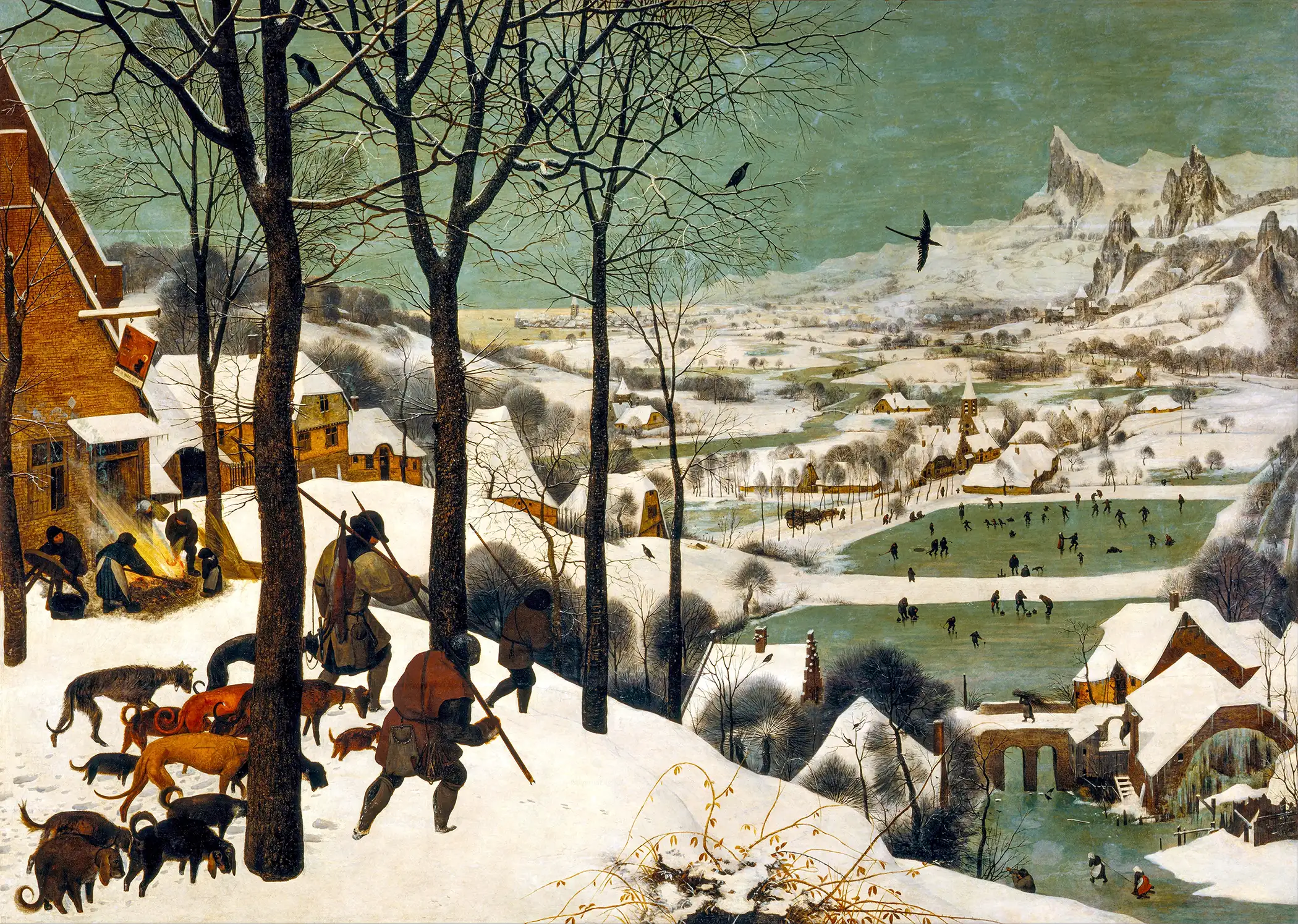 Pieter Bruegel the Elder - Hunters in the Snow (1565)