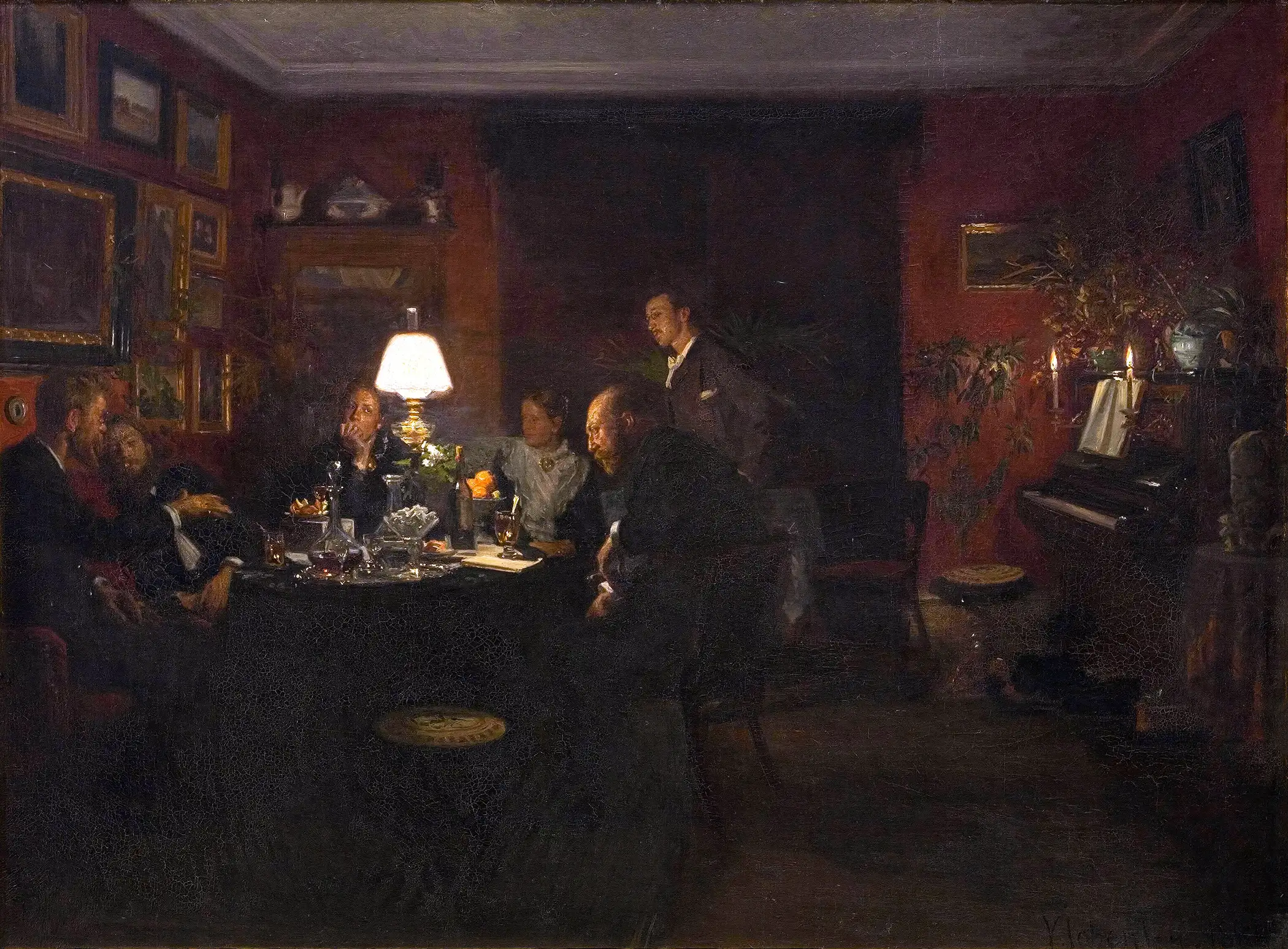 Viggo Johansen - Evening Talk (1886)