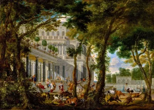Wilhelm Schubert van Ehrenberg & Borromäus Andreas Ruthart - Ulysses at the Palace of Circe (1667)