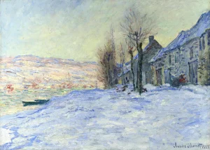 Claude Monet - Lavacourt Under Snow (1881)