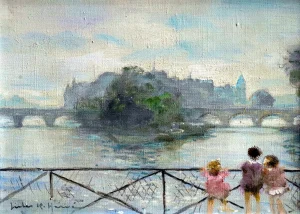 Jules-René Hervé - Enfants sur la Seine (c.1940)