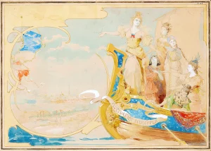 Alphonse Mucha - Study for a Mural (c.1900)