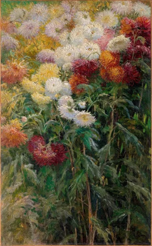 Gustave Caillebotte - Chrysanthemums in the Garden at Petit-Gennevilliers (1893)