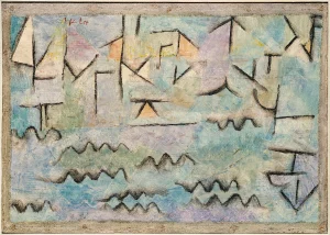 Paul Klee - The Rhine at Duisburg (1937)