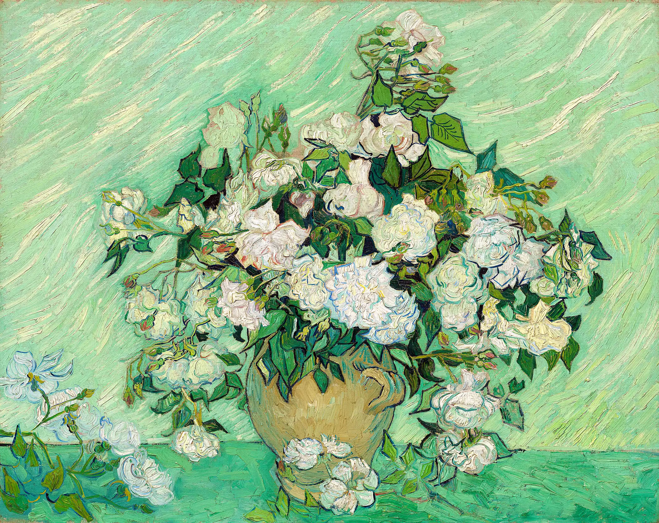 Vincent van Gogh - Still Life; Vase with Pink Roses (1890)