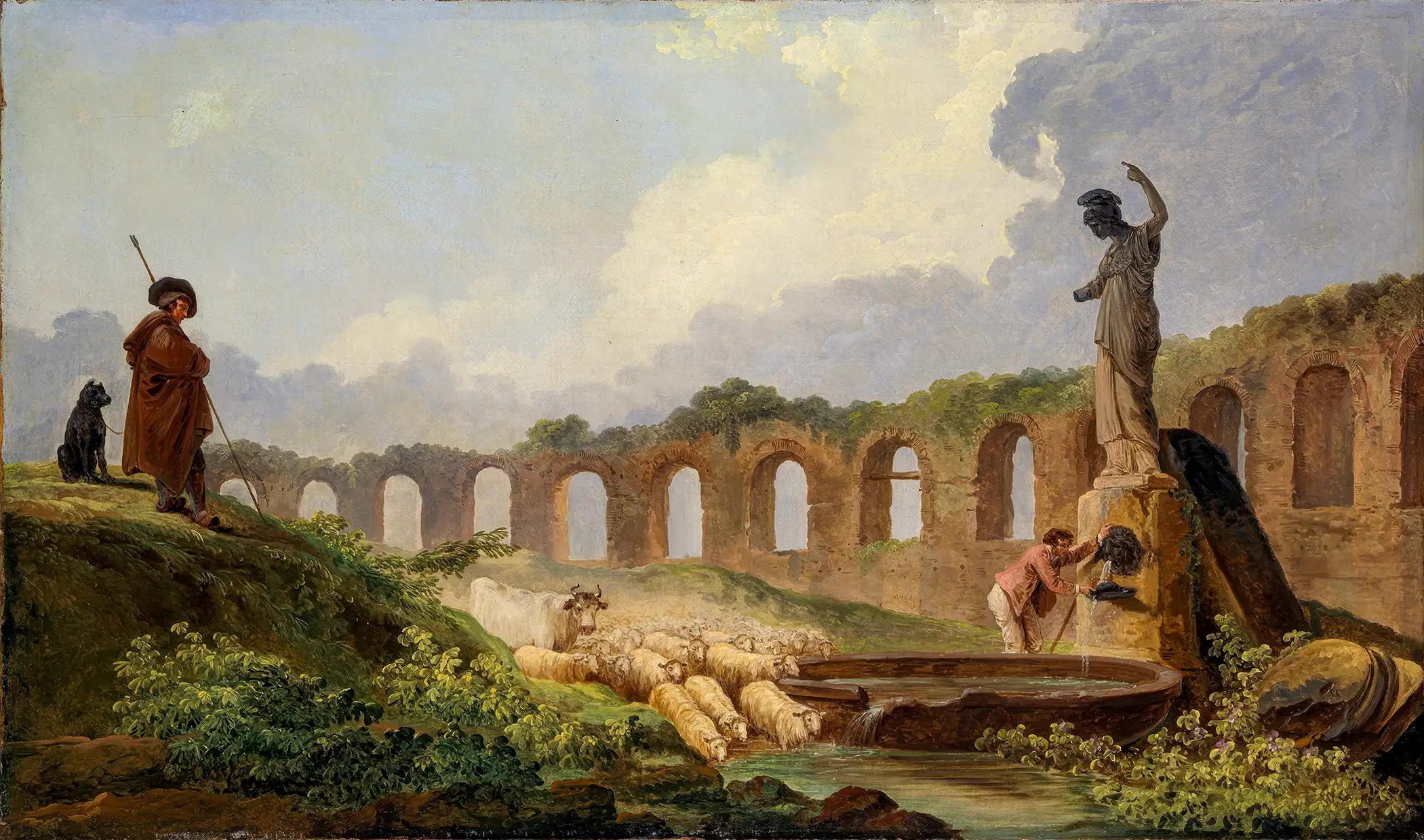 Hubert Robert - Aqueduct in Ruins (1733-1808)