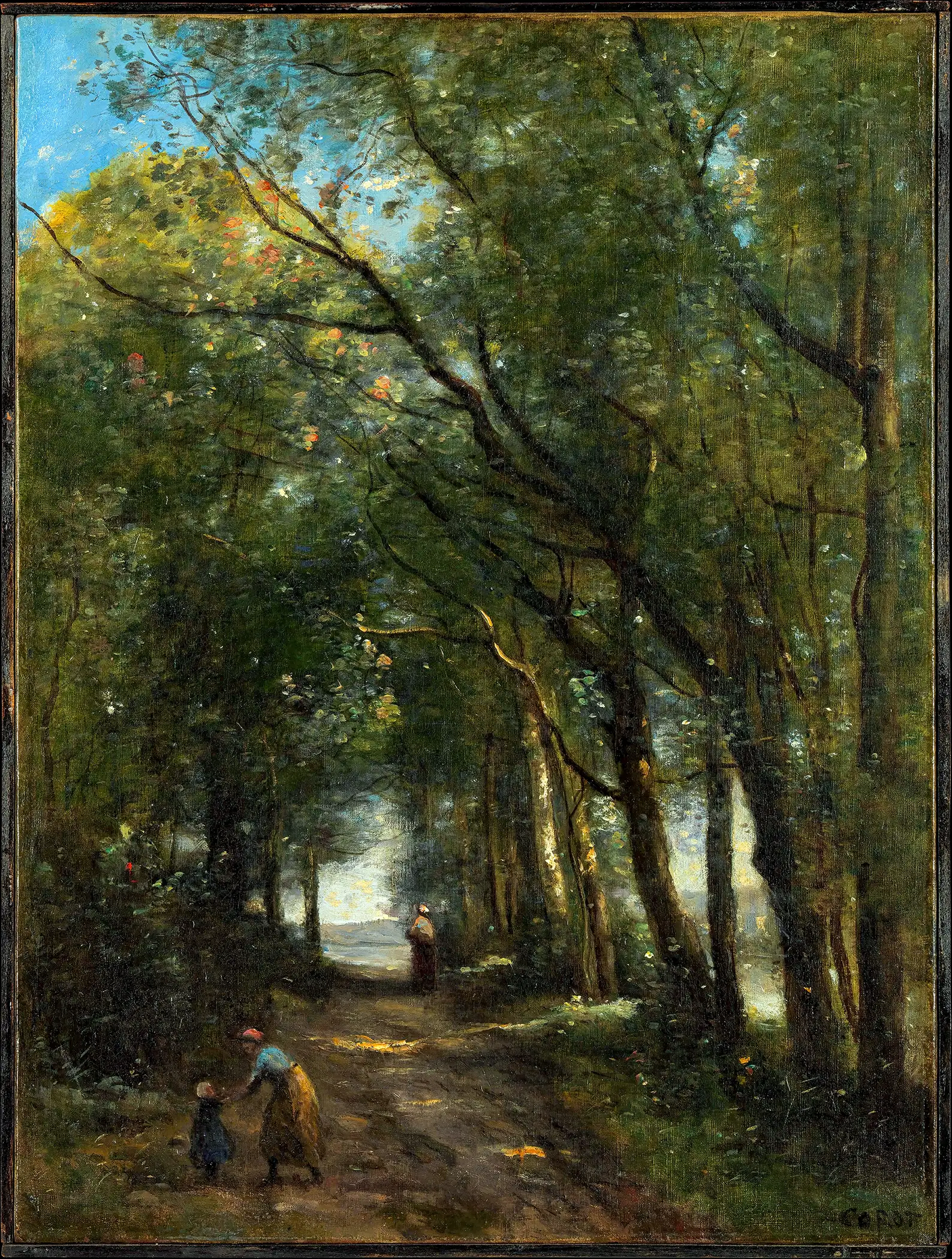Camille Corot - A Lane Through the Trees (c.1870)
