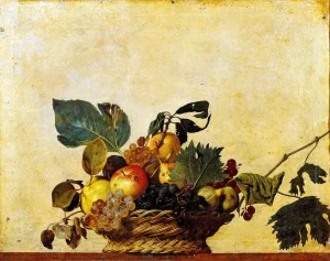 Caravaggio - Canestra di Frutta (c.1599)