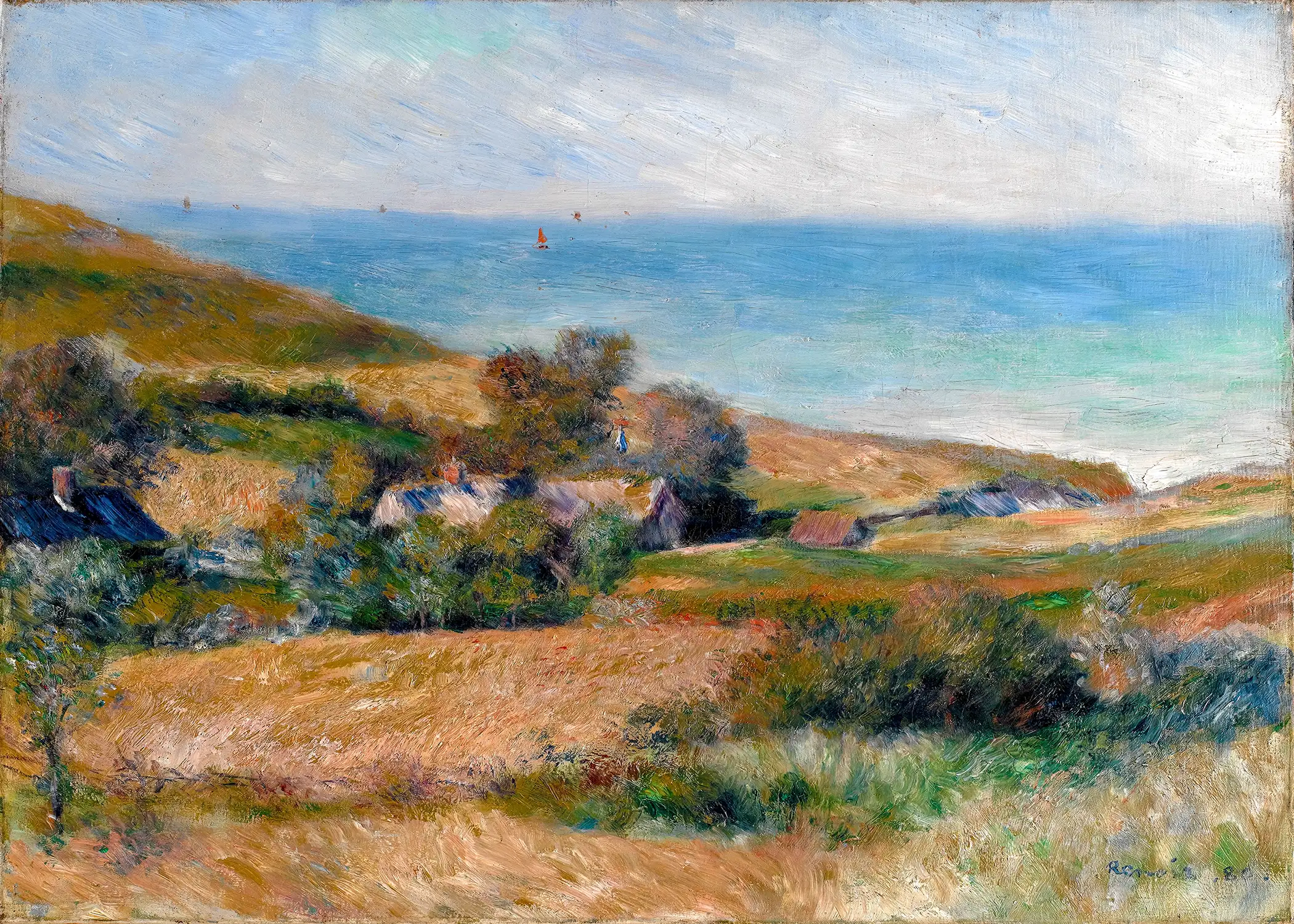 Auguste Renoir - View of the Seacoast near Wargemont in Normandy (1880)