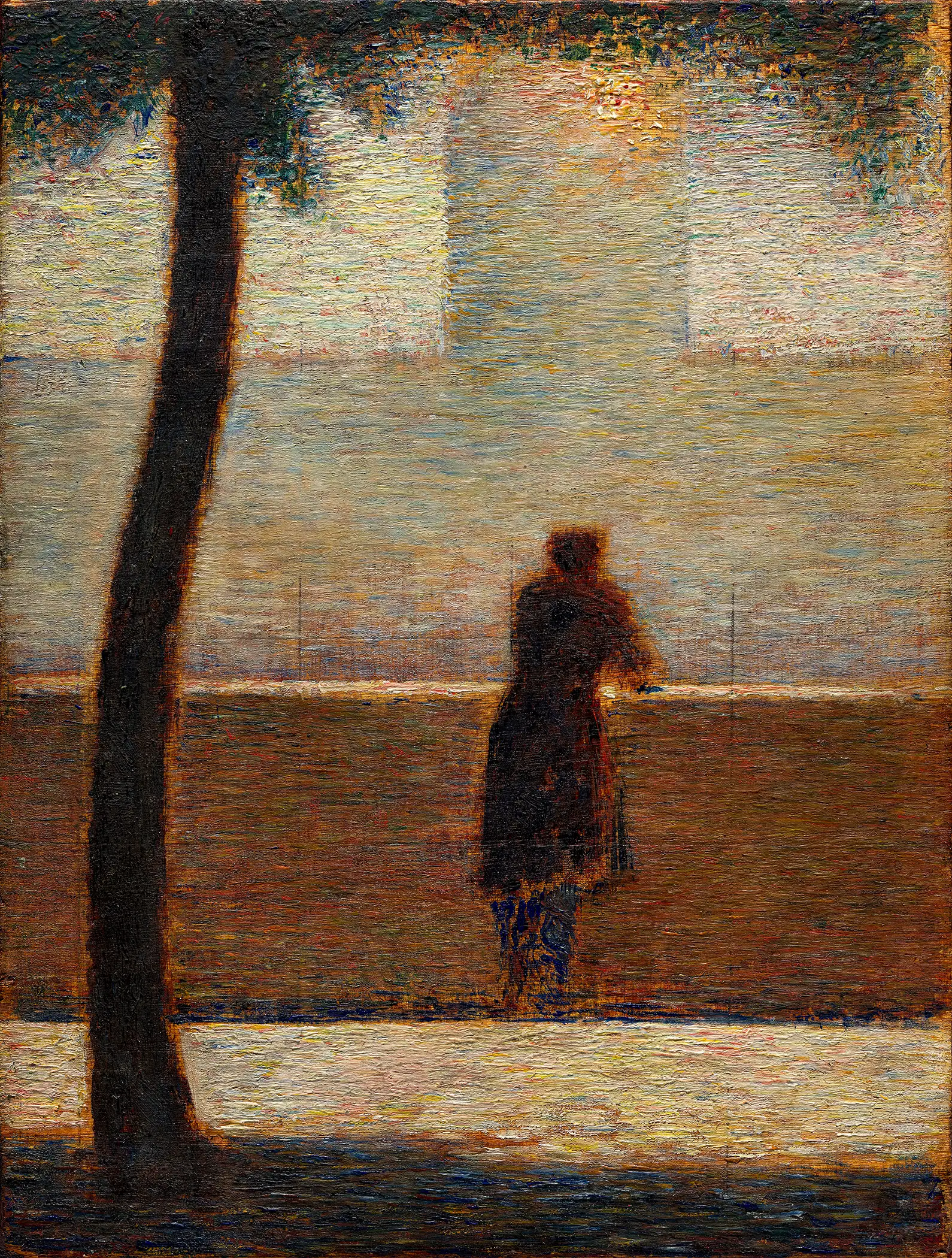 Georges Seurat - A Man Leaning on a Parapet (c.1881)