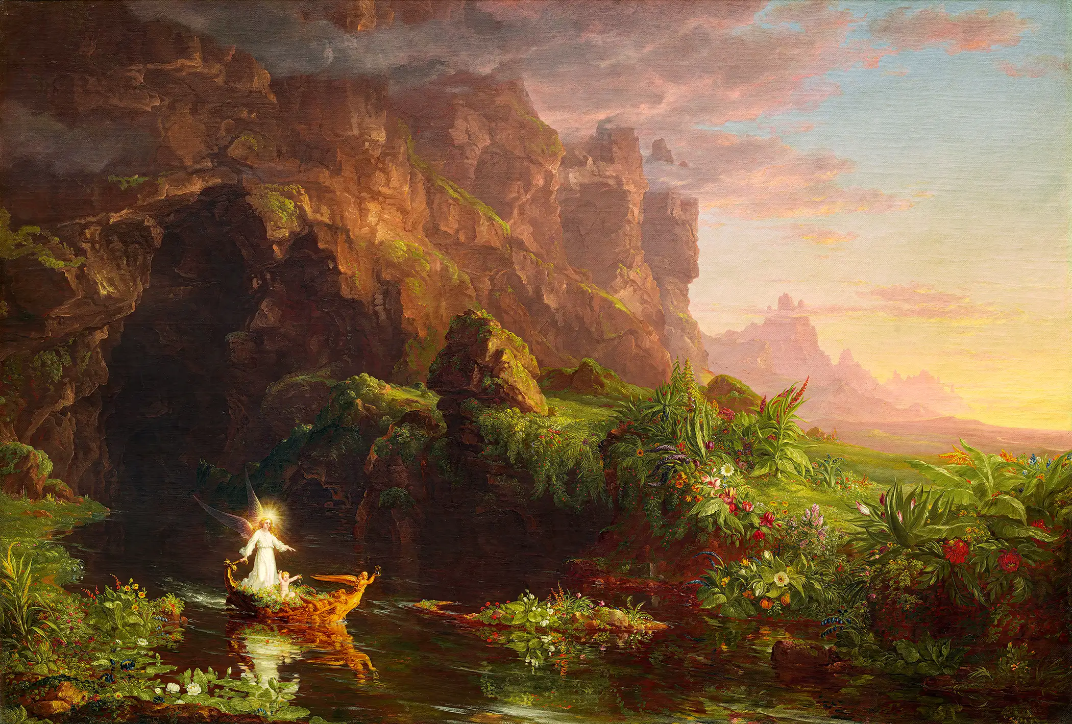 Thomas Cole - The Voyage of Life Childhood (1842)