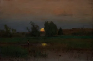 George Inness - Moonrise (1887)