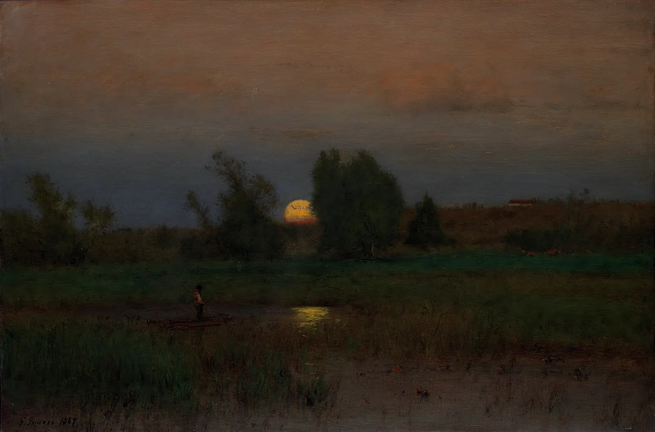 George Inness - Moonrise (1887)