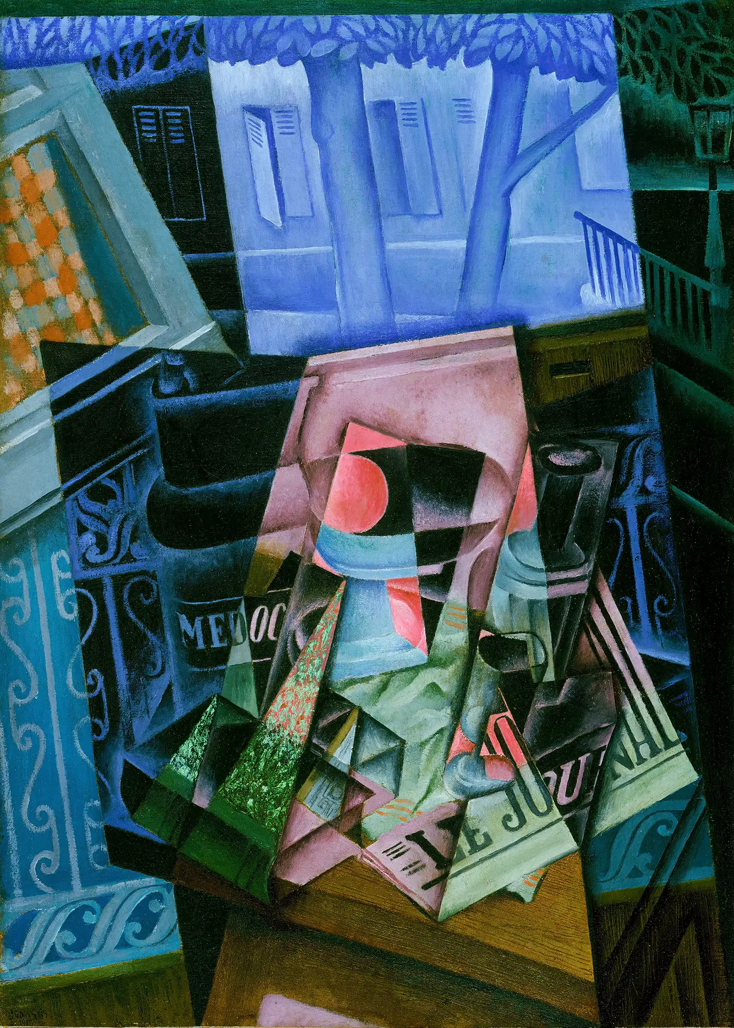 Juan Gris - Still Life before an Open Window, Place Ravignan (1915)