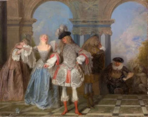 Antoine Watteau - The French Comedians (c.1720)
