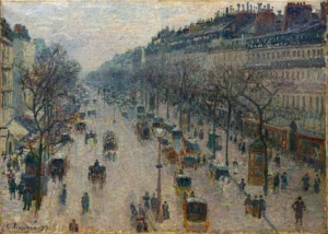 Camille Pissarro - The Boulevard Montmartre on a Winter Morning (1897)