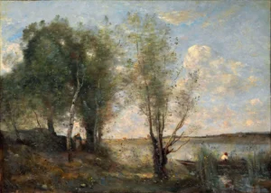 Camille Corot Boatman among the Reeds (c.1865)