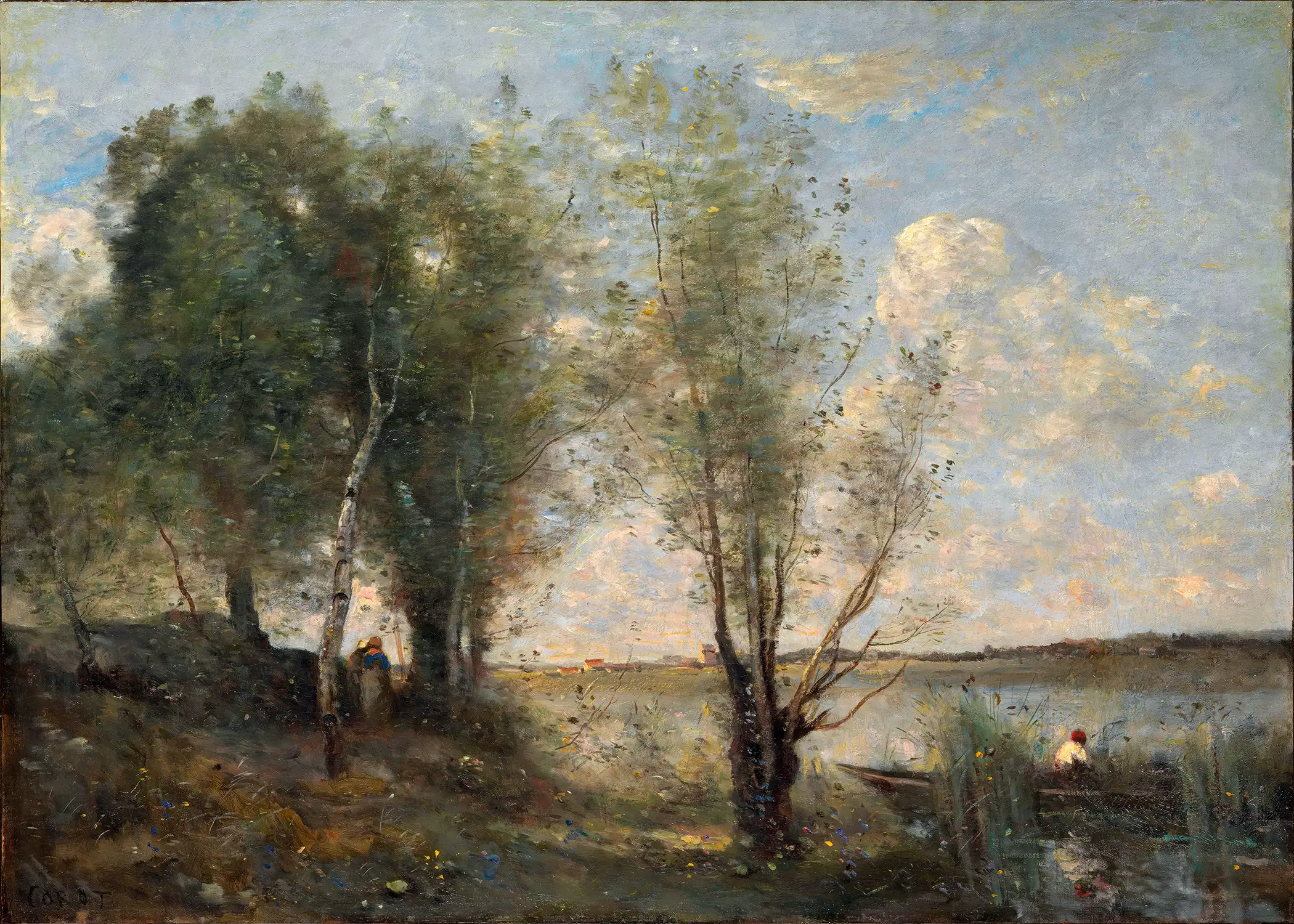Camille Corot Boatman among the Reeds (c.1865)