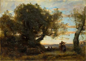 Camille Corot Landscape with Figures (Les Bohémiens) (1872)