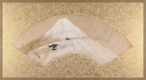 Shibata Zeshin Mountains with Birds (1800s)