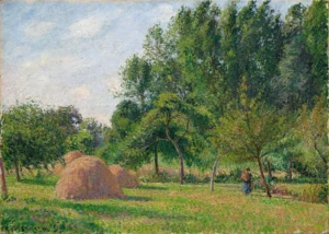 Camille Pissarro Haystacks, Morning, Eragny (1899)